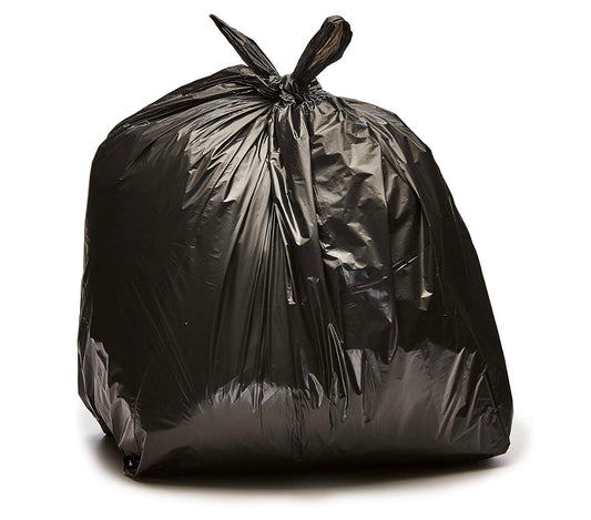 RECYCLED BLACK REFUSE SACKS BAGS 200 CASE FLAT PACK