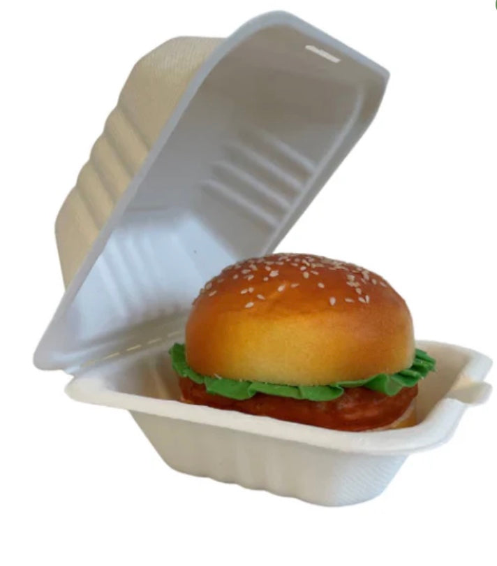 6.5" WHITE BURGER BOX 310 X 150 X 43MM - PACK OF 125